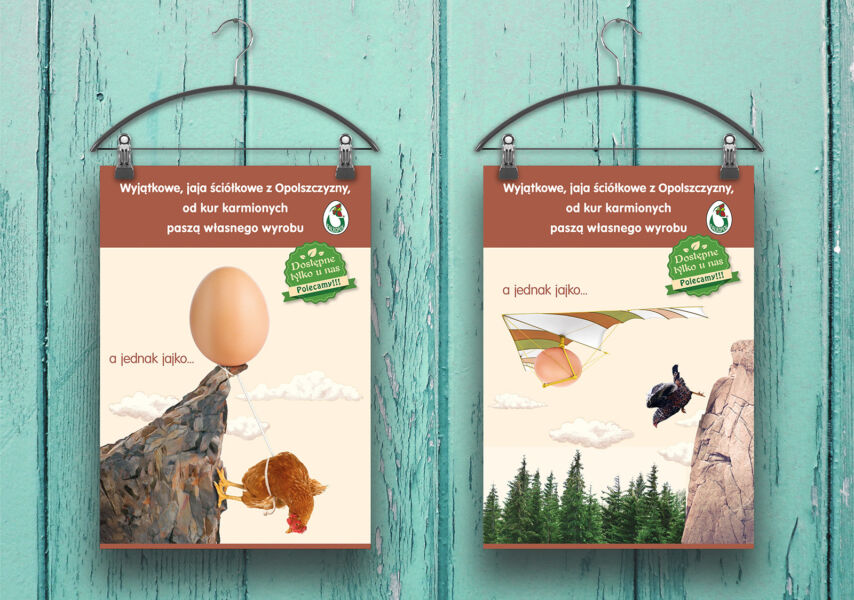Zdjęcie plakatu producenta jajek